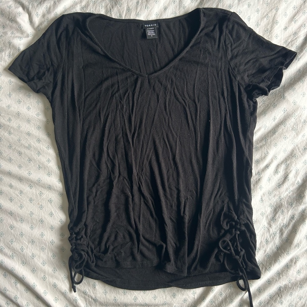 4/$10 Women's Black V-Neck Top